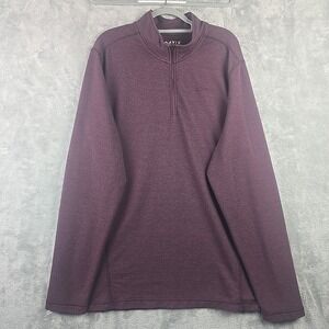 Orvis 1/4 Zip Pullover Mens 2XLT Purple Lightweight Fishing Long Sleeve